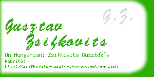 gusztav zsifkovits business card